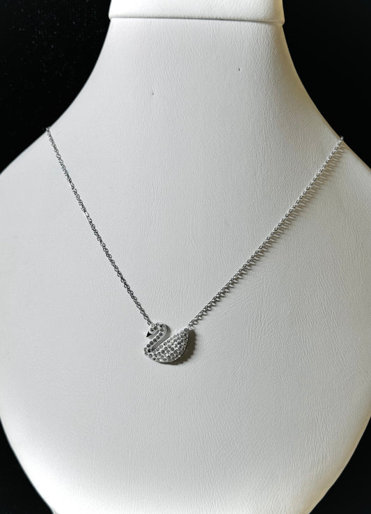 Diamond Swan Pendant