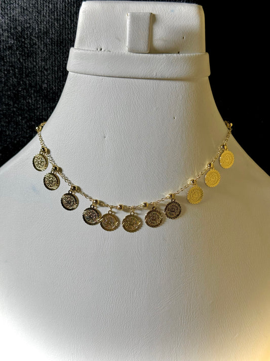 Charm Anklet with Medallions